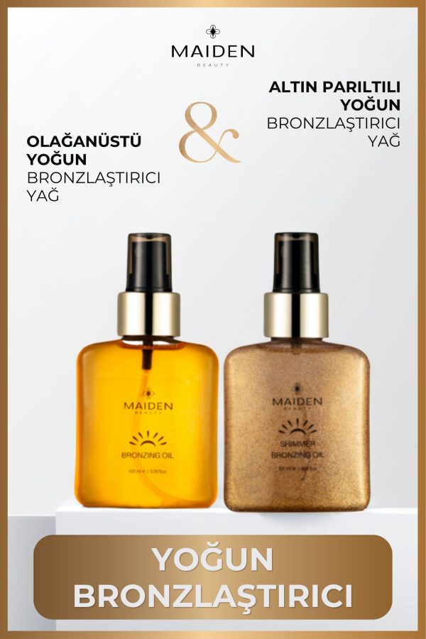 Yoğun Bronzlaştırma Set, Yoğun Bronzlaştırma Etkili Altın Parılıtılı & Olağanüstü Bronzlaştırıcı Yağ - Görsel 2