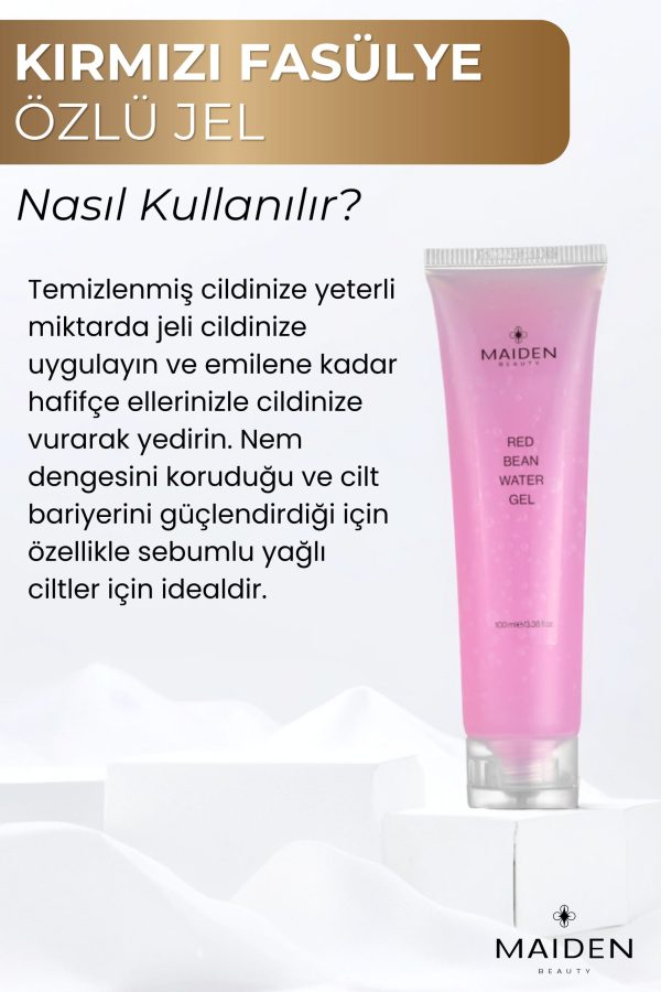 Red Bean Water Gel (KIRMIZI FASULYE ÖZLÜ) Cilt Bariyeri Destekleyici Nemlendirici Etkili Jel 100 ml - Görsel 3
