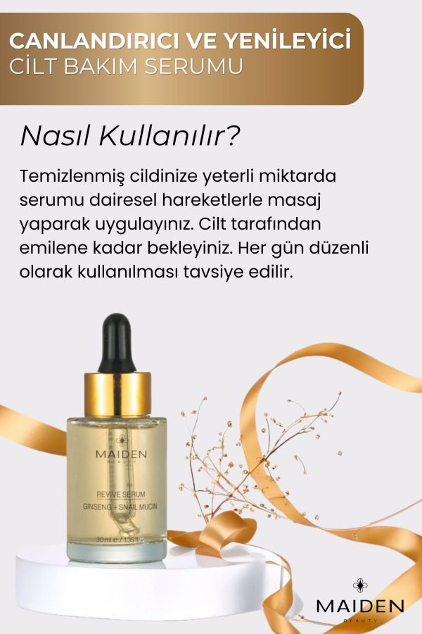 Cilt Yenileyici, Onarıcı Ginseng Salyangoz Müsin Içerikli Canlandırıcı Cilt Bakım Serumu 30 ml - Görsel 3