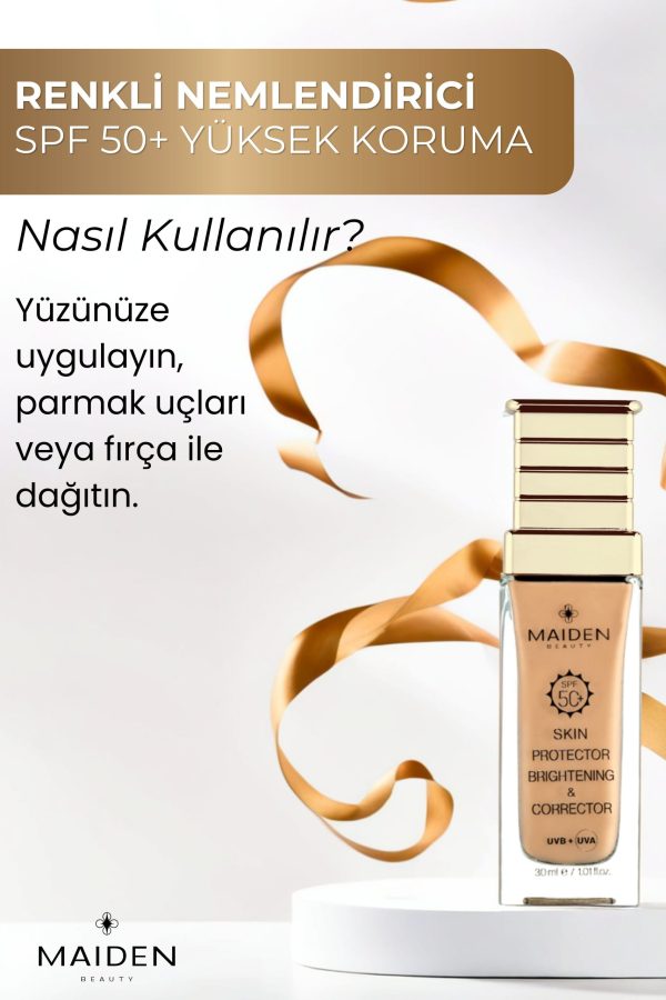 Renkli Nemlendirici Cilt Tonu Eşitleyici, Uva/uvb Yüksek Güneş Koruması Spf 50 Güneş Kremi 30 ml - Görsel 3