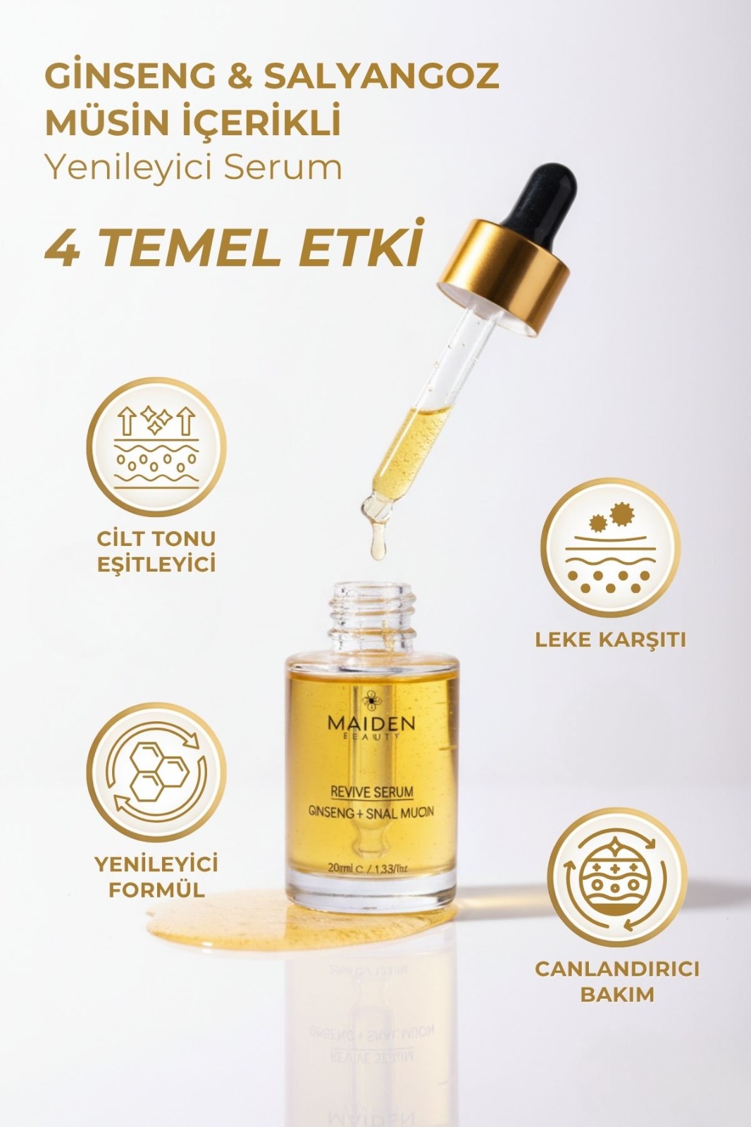 Cilt Yenileyici, Onarıcı Ginseng Salyangoz Müsin Içerikli Canlandırıcı Cilt Bakım Serumu 30 ml - Görsel 3